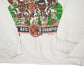 Mens White Fruit of the Loom Vintage 1988 80s Superbowl Cincinnati Bengals Crewneck Jumper