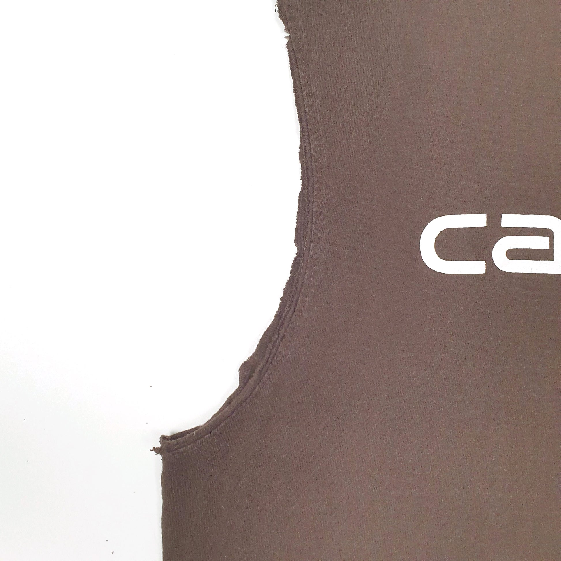 Mens Brown Carhartt Sleeveless Vest Short Sleeve T Shirt