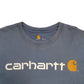 Mens Blue Carhartt Spellout Short Sleeve T Shirt