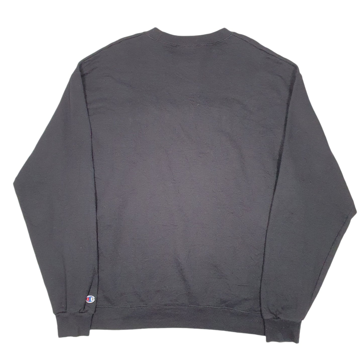 Mens Black Champion Santa Cruz USA Spellout Crewneck Jumper