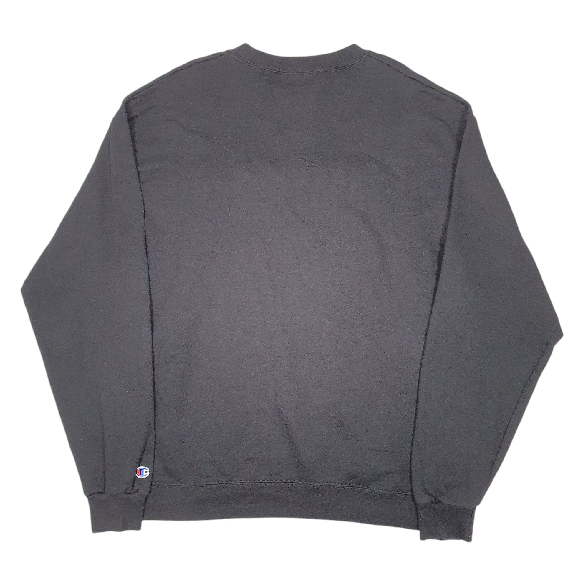 Mens Black Champion Santa Cruz USA Spellout Crewneck Jumper