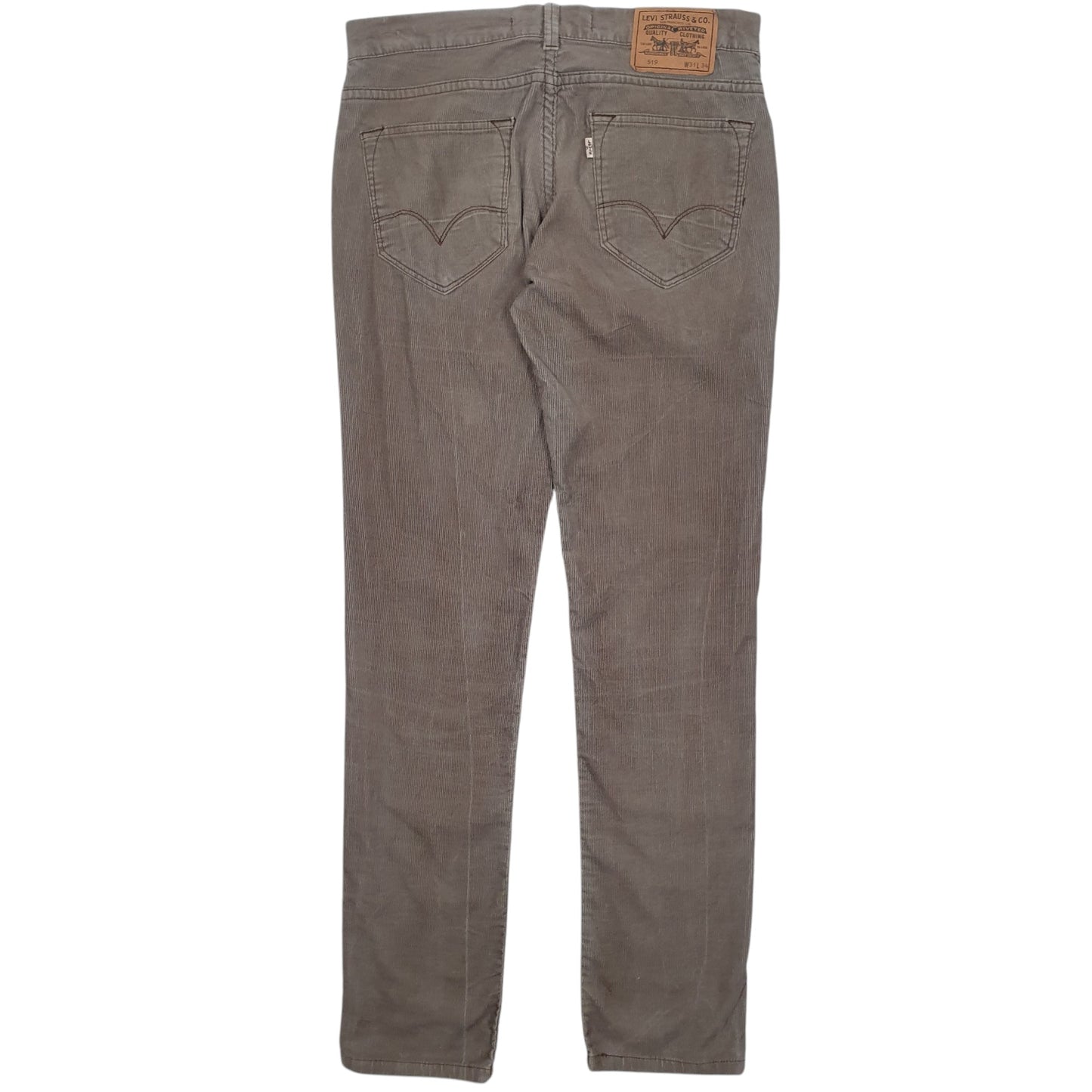 Mens Grey Levis 519 Corduroy Trousers
