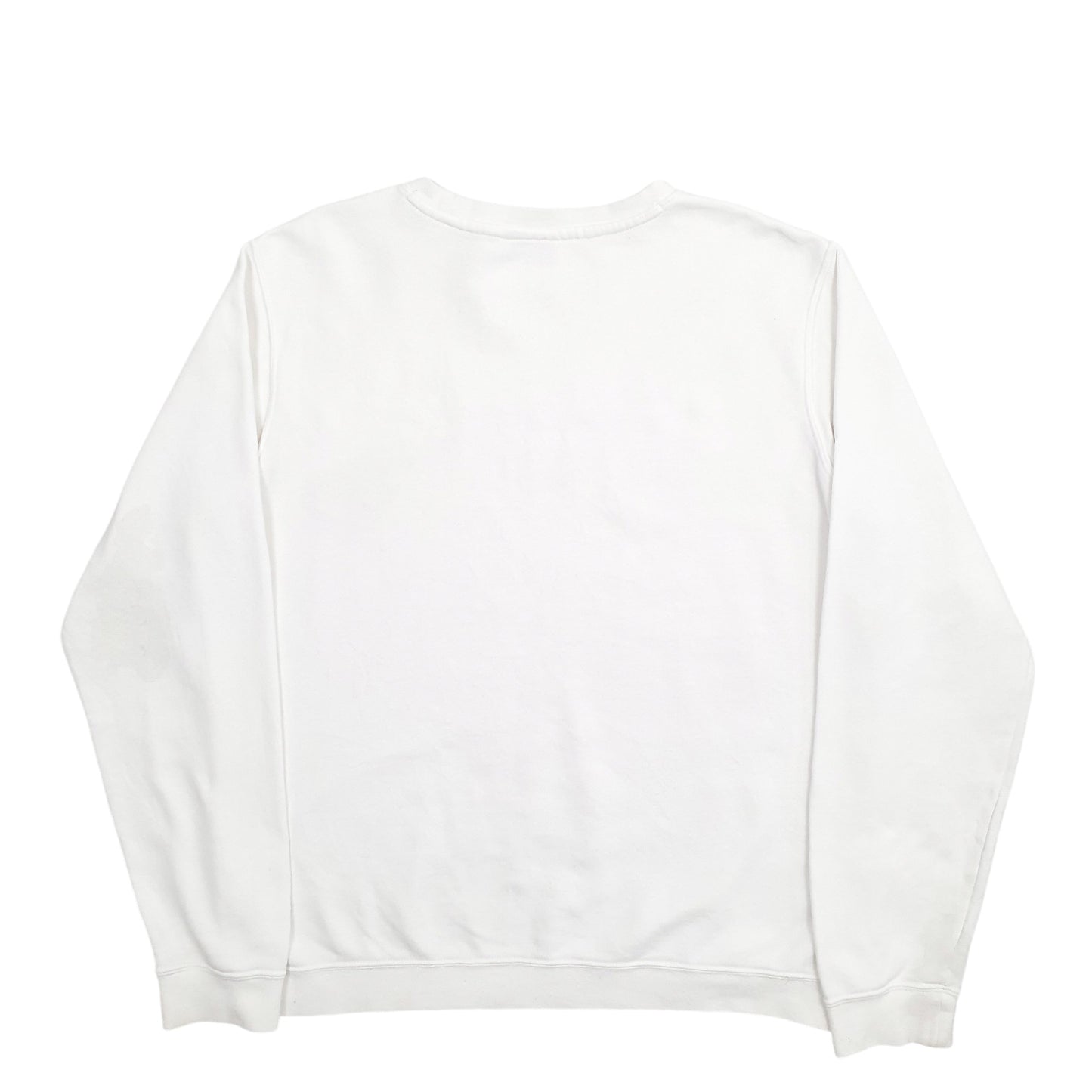 Mens White Nike Just Do It Spellout Crewneck Jumper