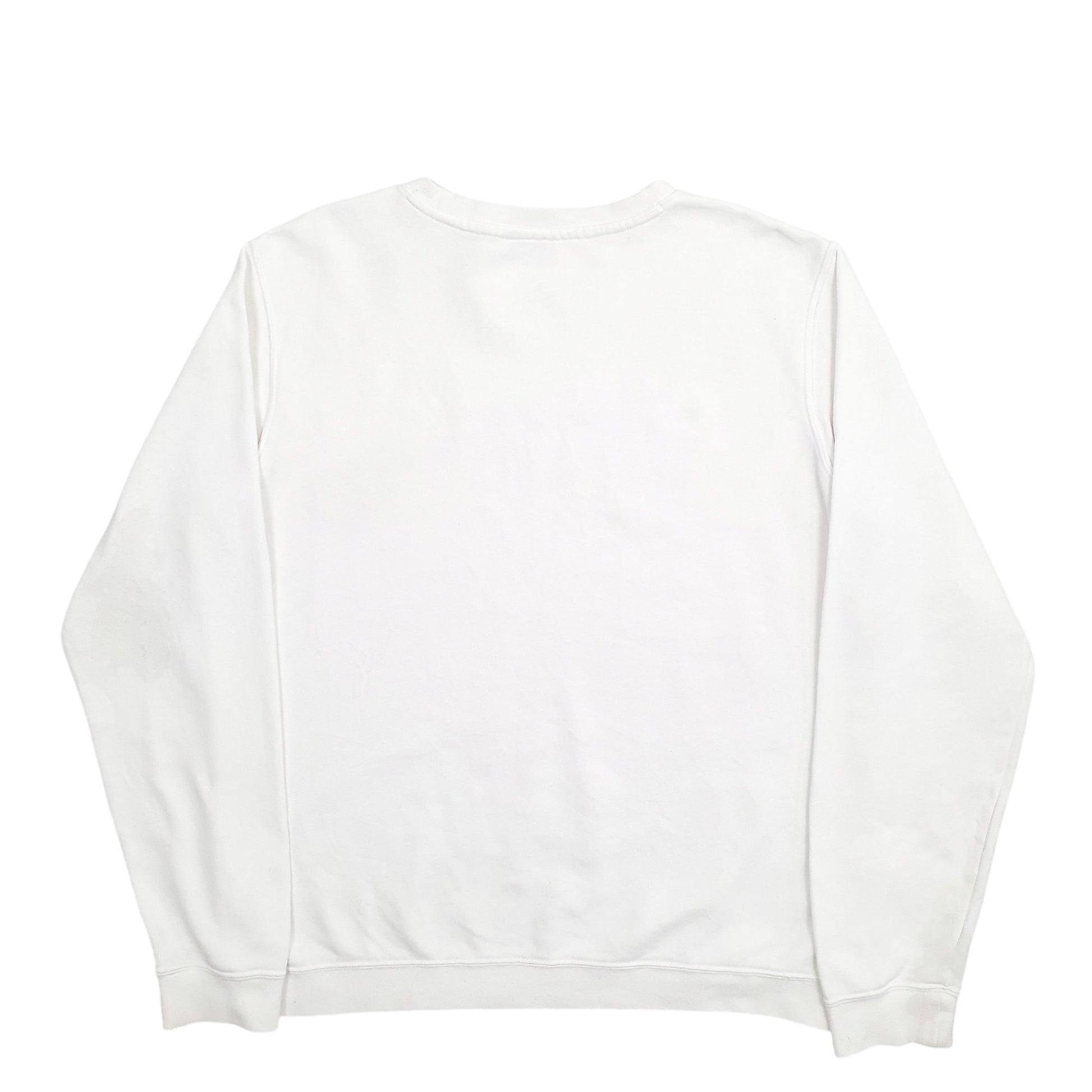 Mens White Nike Just Do It Spellout Crewneck Jumper