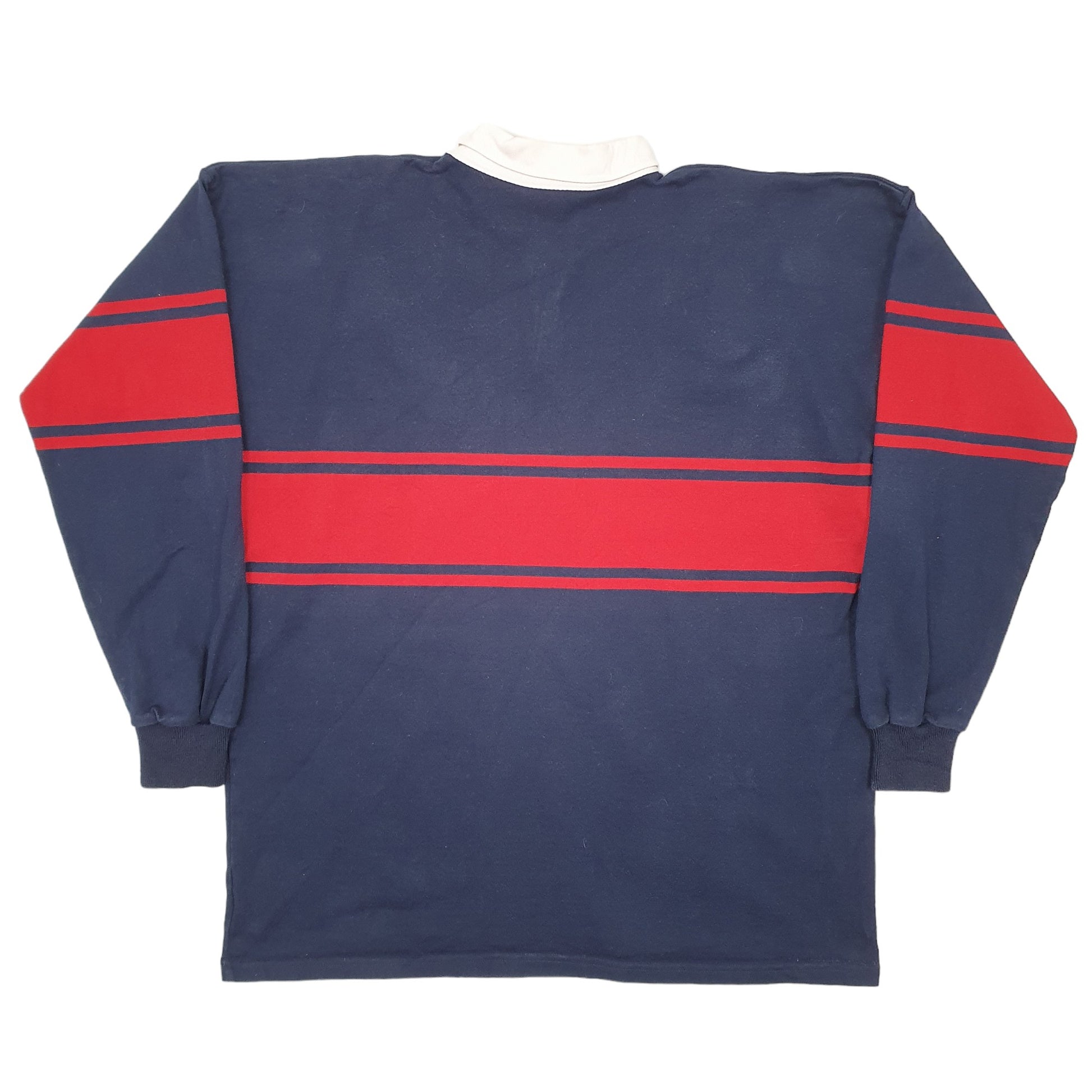 Mens Navy Canterbury Rugby University Of Melbourne Long Sleeve Polo Shirt