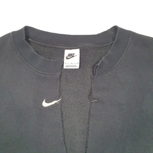 Mens Black Nike Swoosh Crewneck Jumper