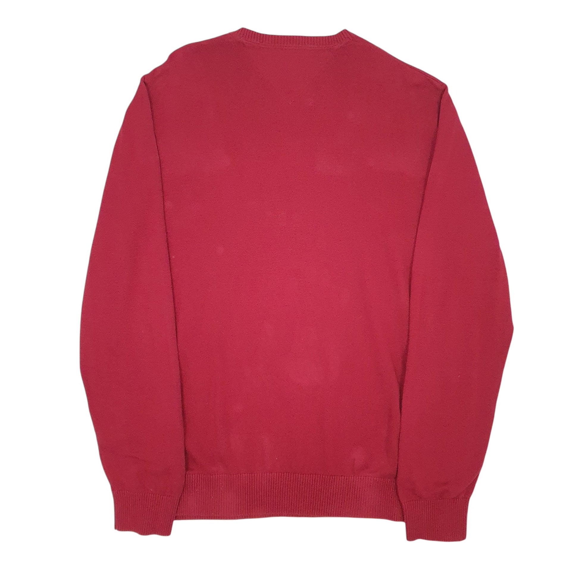 Mens Red Tommy Hilfiger Knitwear V Neck Jumper