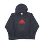 Mens Black Adidas Vintage 2000s Hoodie Jumper