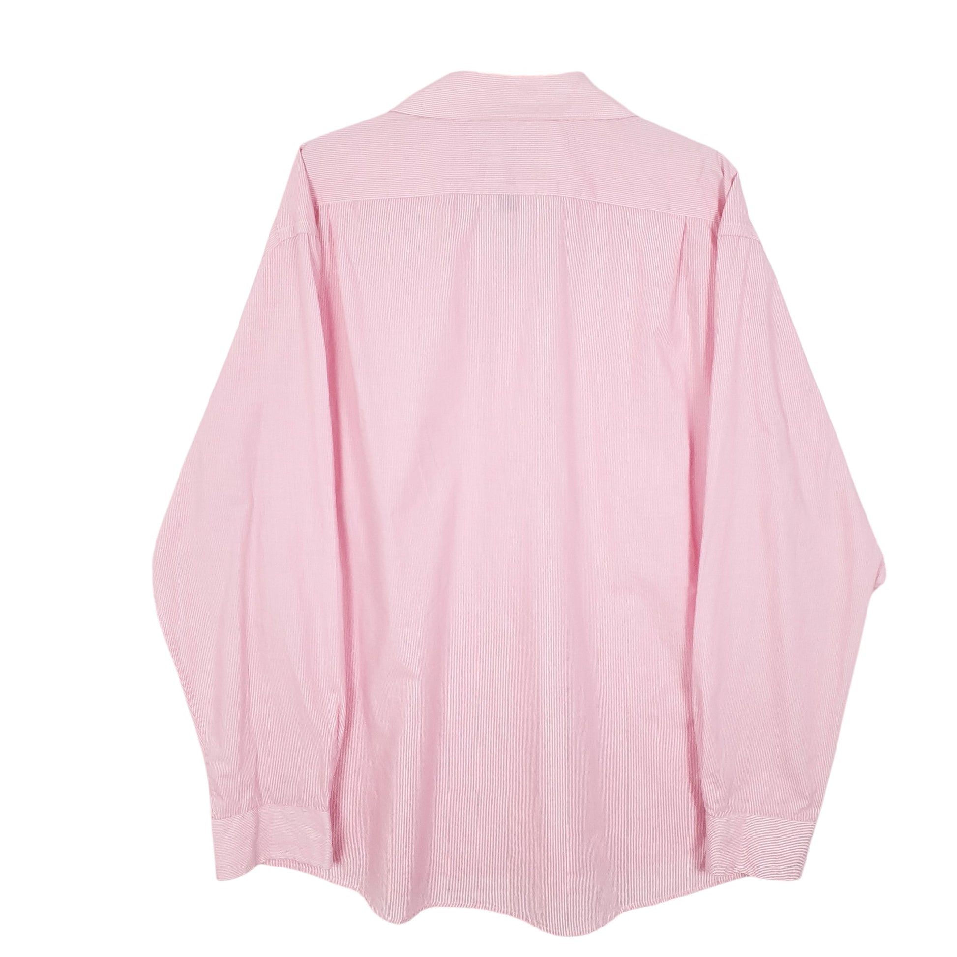 Mens Pink Dockers Fitted Long Sleeve Shirt