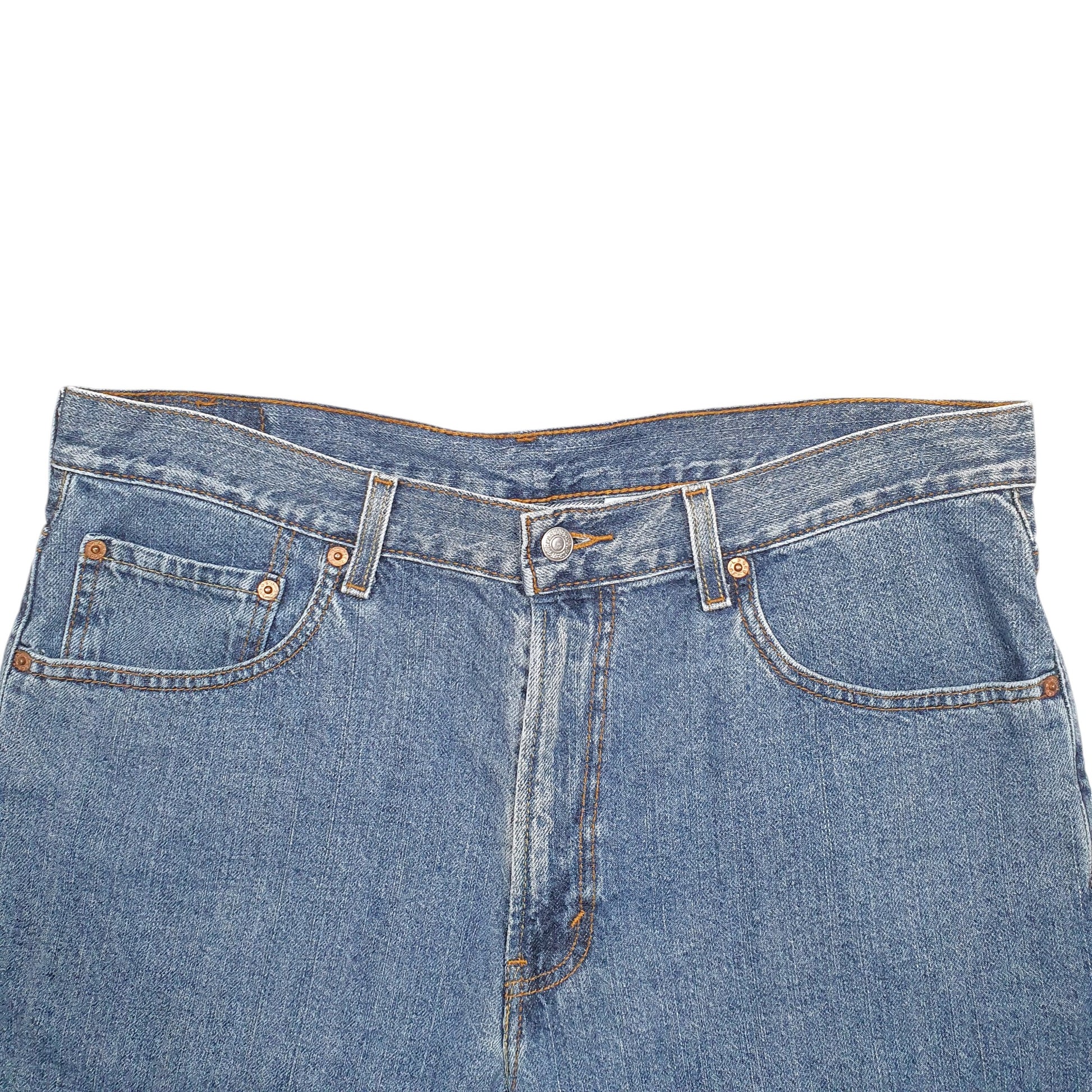 Mens Blue Levis Denim Jeans Jorts Denim Shorts