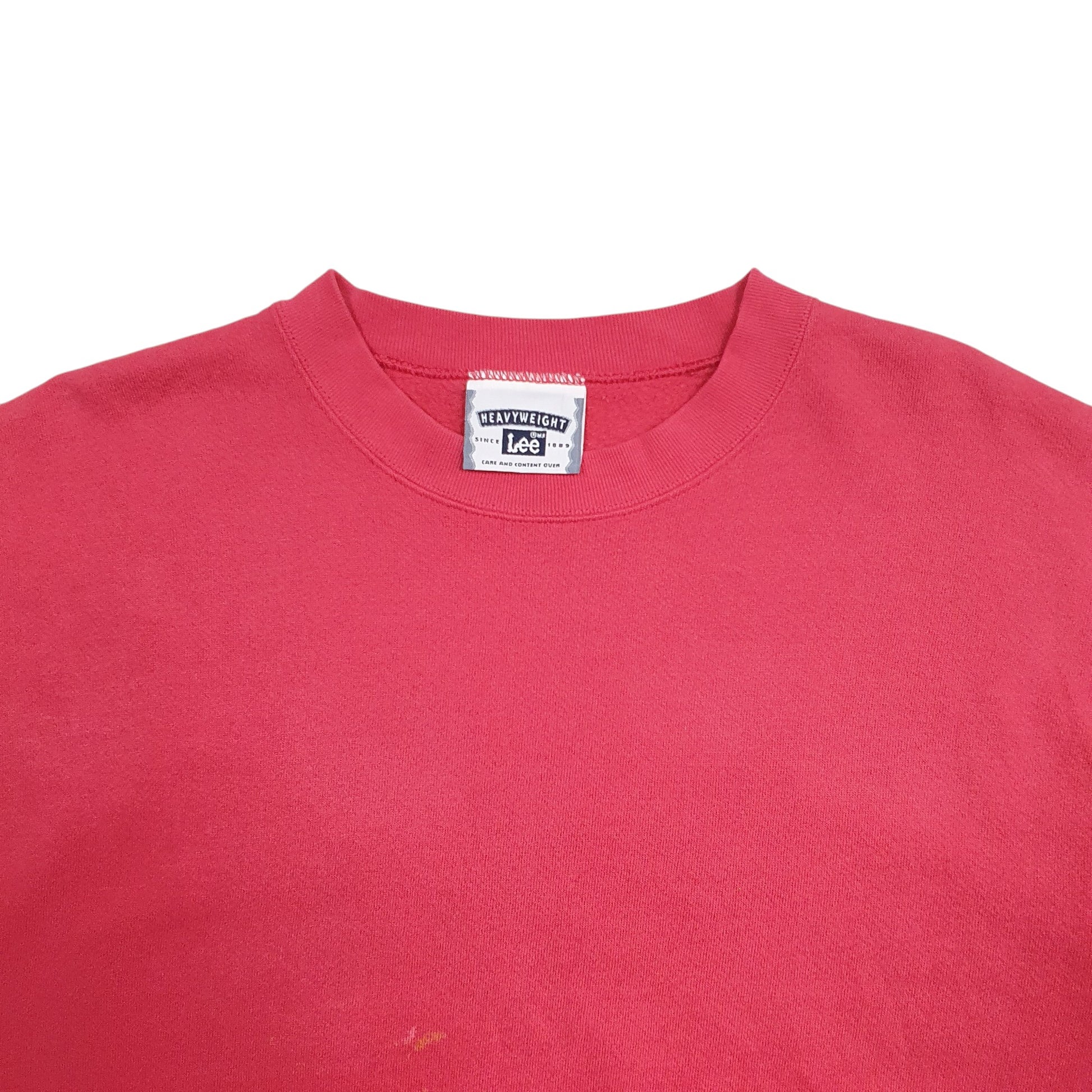 Mens Red Lee  Crewneck Jumper