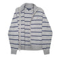Mens Grey Tommy Hilfiger Knit Striped Full Zip Jumper
