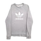 Mens Grey Adidas Spellout Crewneck Jumper