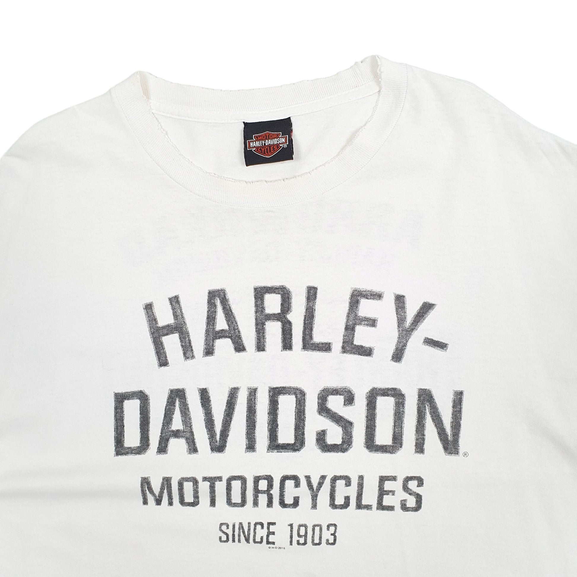 Mens White Harley Davidson Arrowhead Arizona Short Sleeve T Shirt