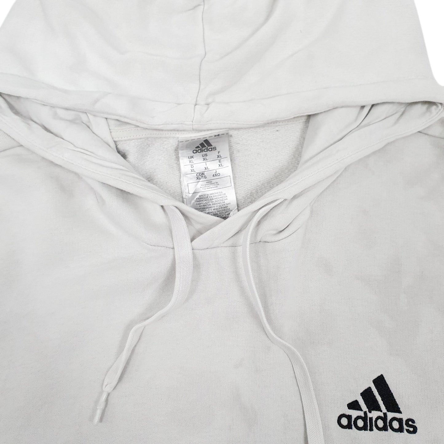Mens White Adidas  Hoodie Jumper