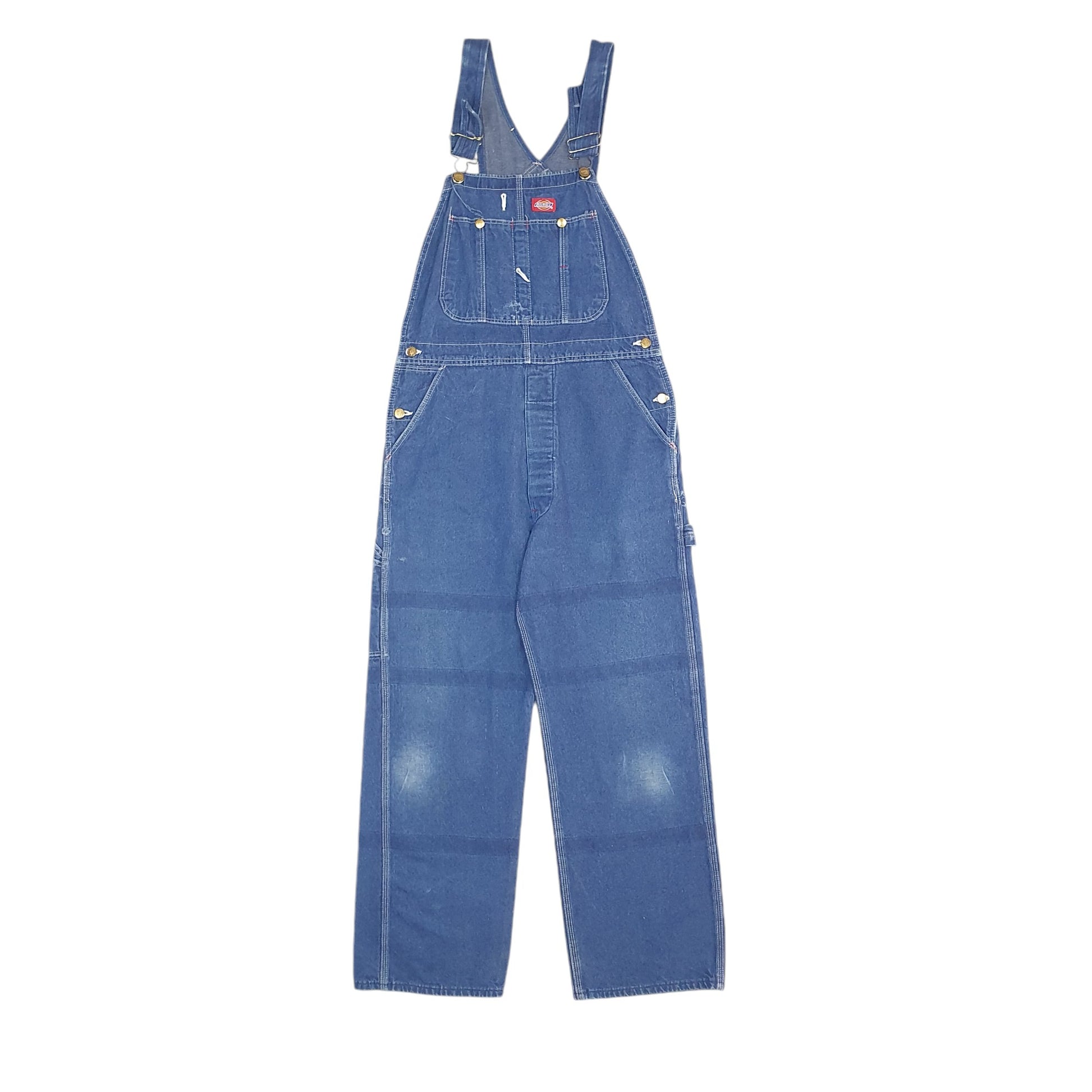 Mens Blue Dickies Denim Overalls Bib Vintage 1990s Made in USA Dungaree Trousers