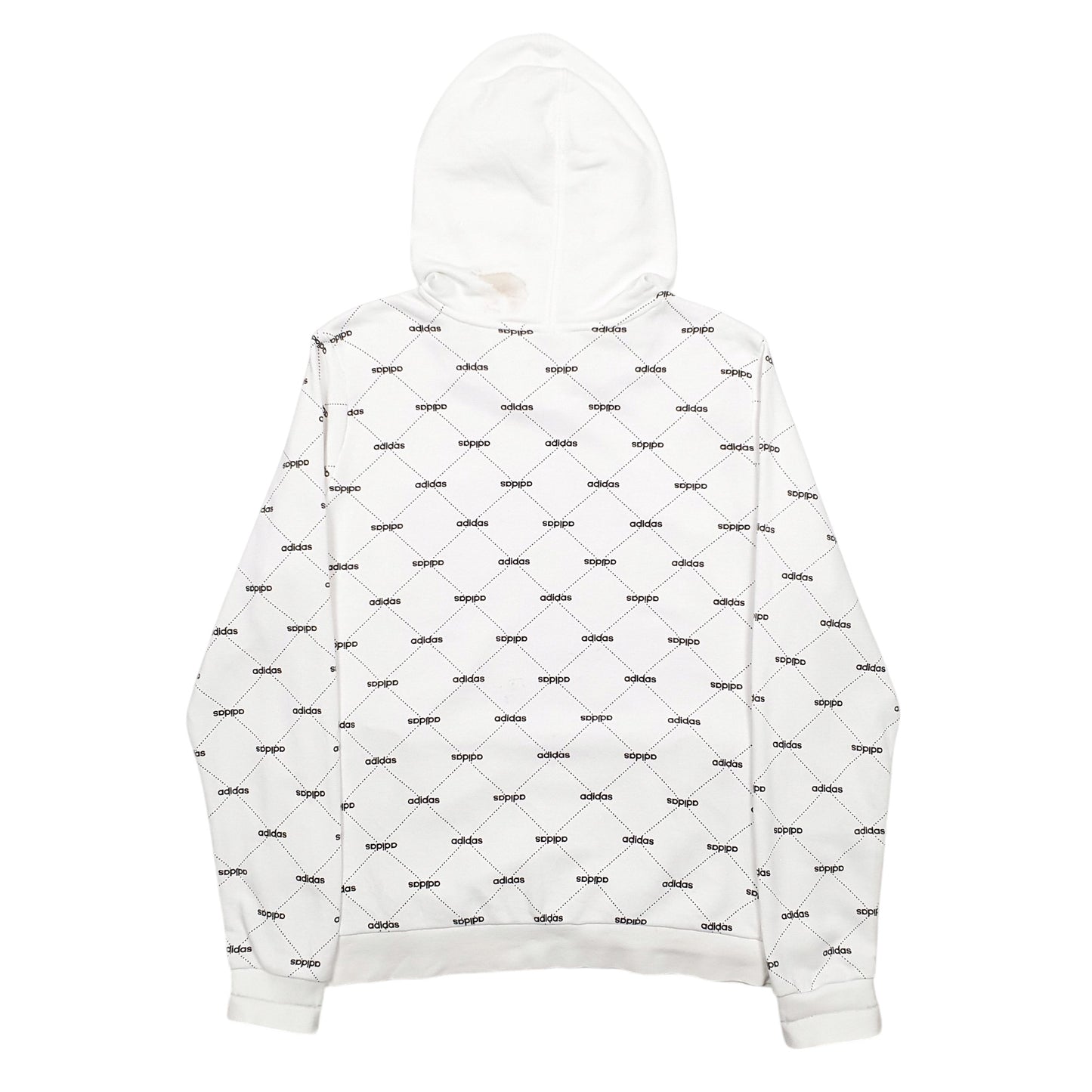 Womens White Adidas  Hoodie Jumper