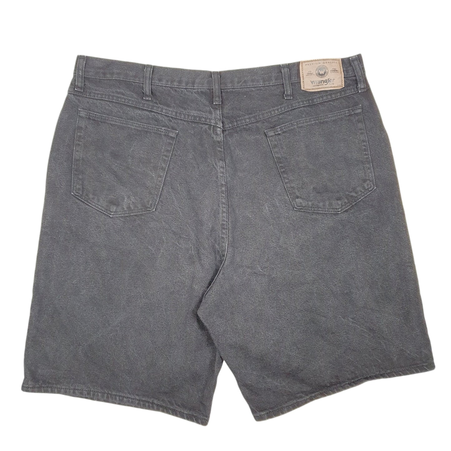 Mens Black Wrangler Denim Jeans Jorts Relaxed Baggy Denim Shorts