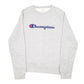 Mens Grey Champion Script Raglan Crewneck Jumper
