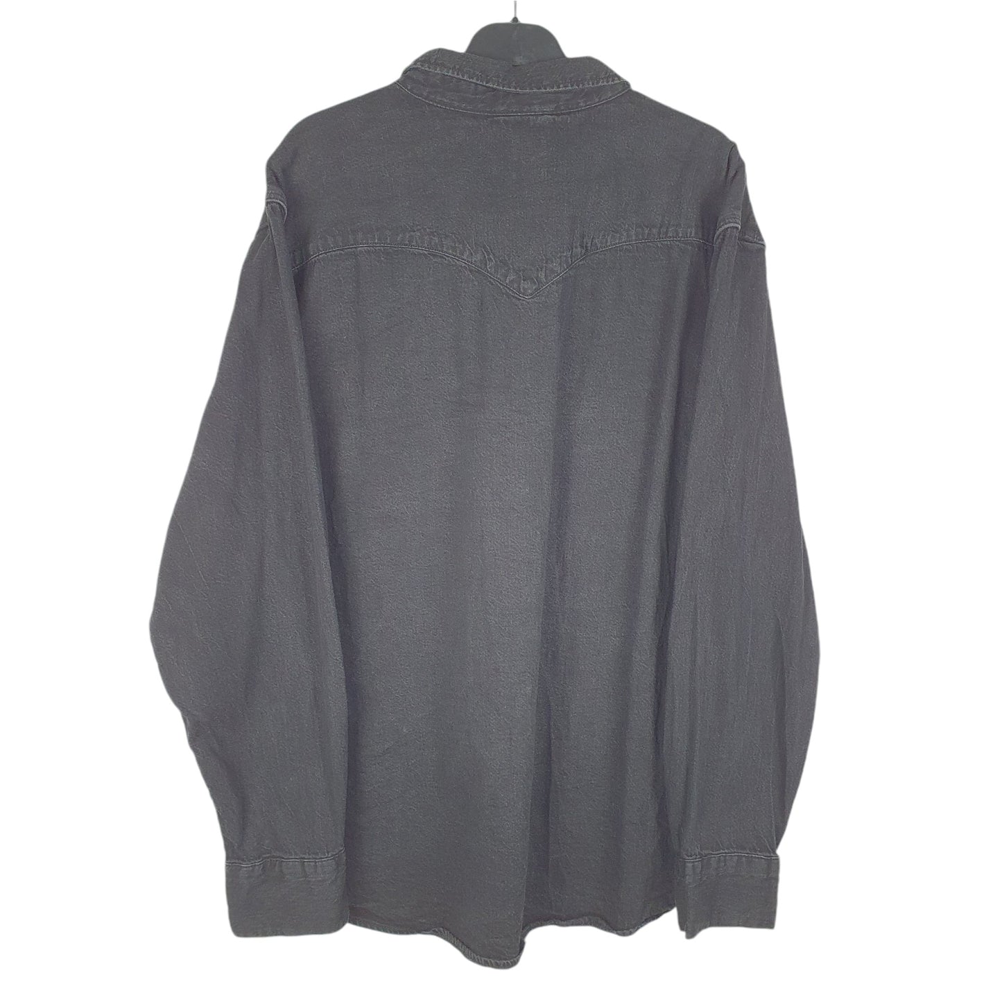 Mens Black Levis Denim Jeans Western Pearl Snap Cowboy Long Sleeve Shirt