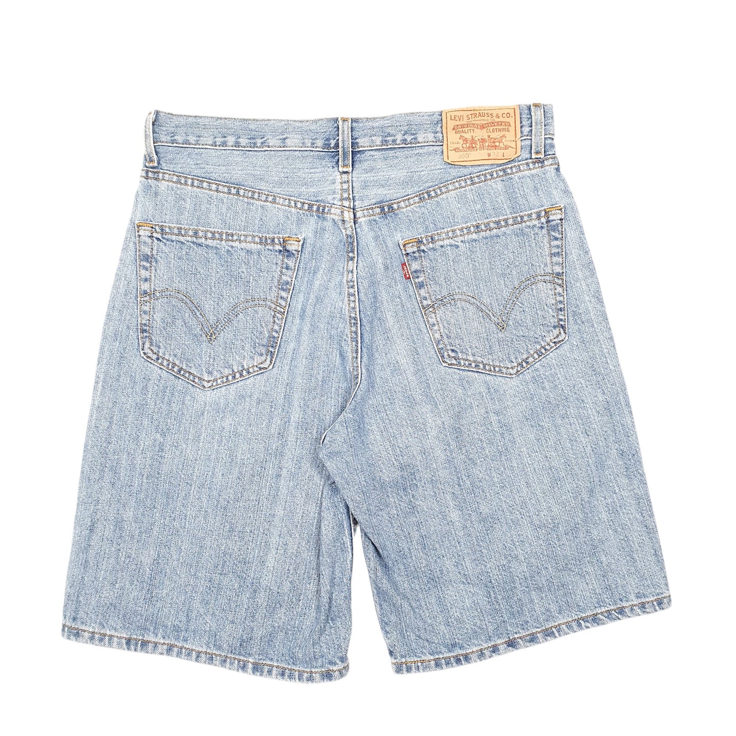 Mens Blue Levis Denim Jeans Jorts 550 Relaxed Baggy Denim Shorts