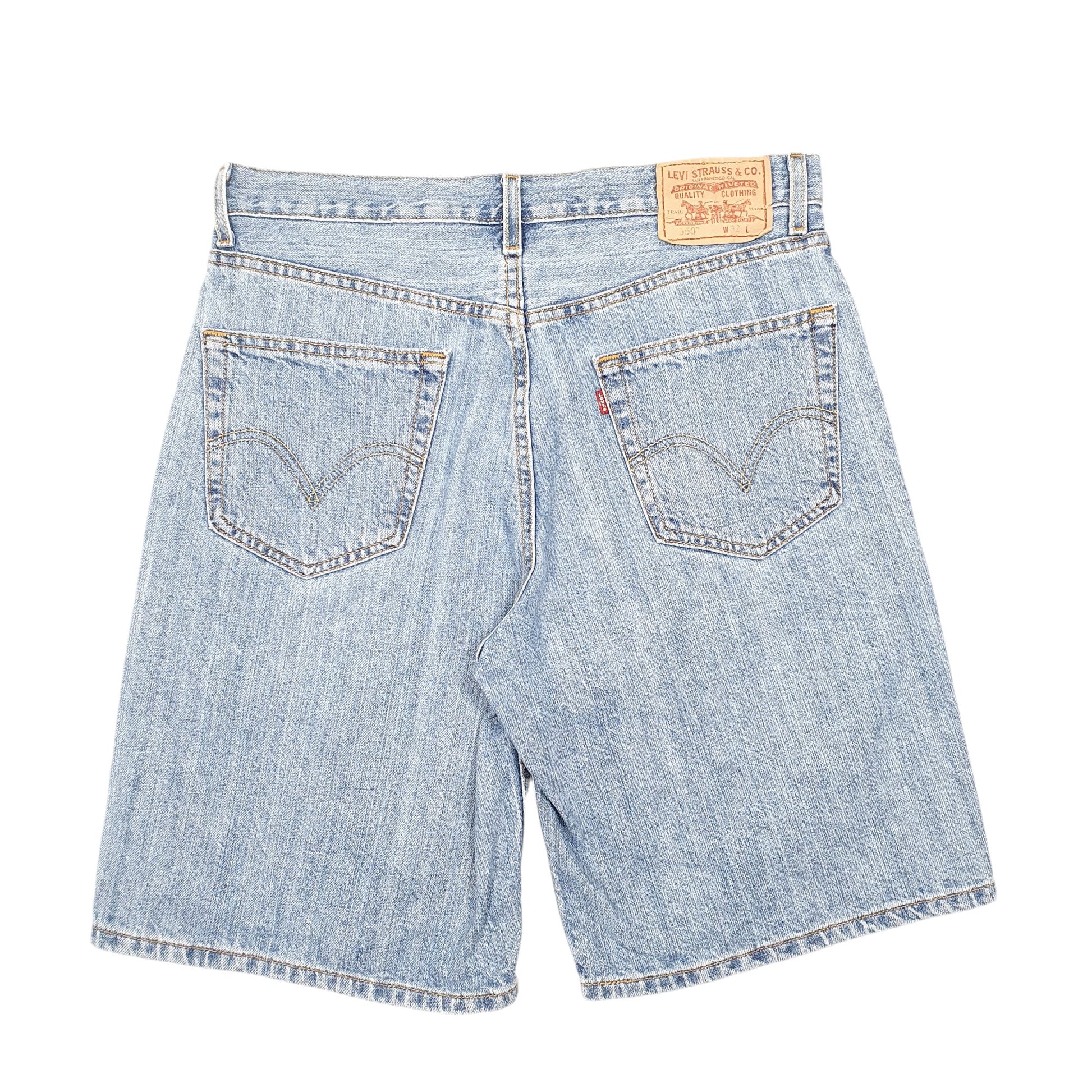 Mens Blue Levis Denim Jeans Jorts 550 Relaxed Baggy Denim Shorts