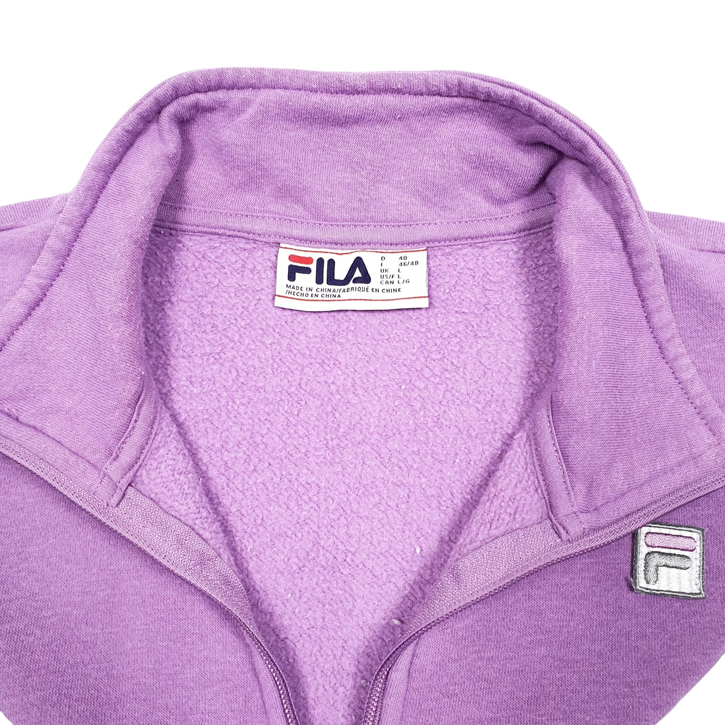 Mens Grey Fila  Quarter Zip Jumper