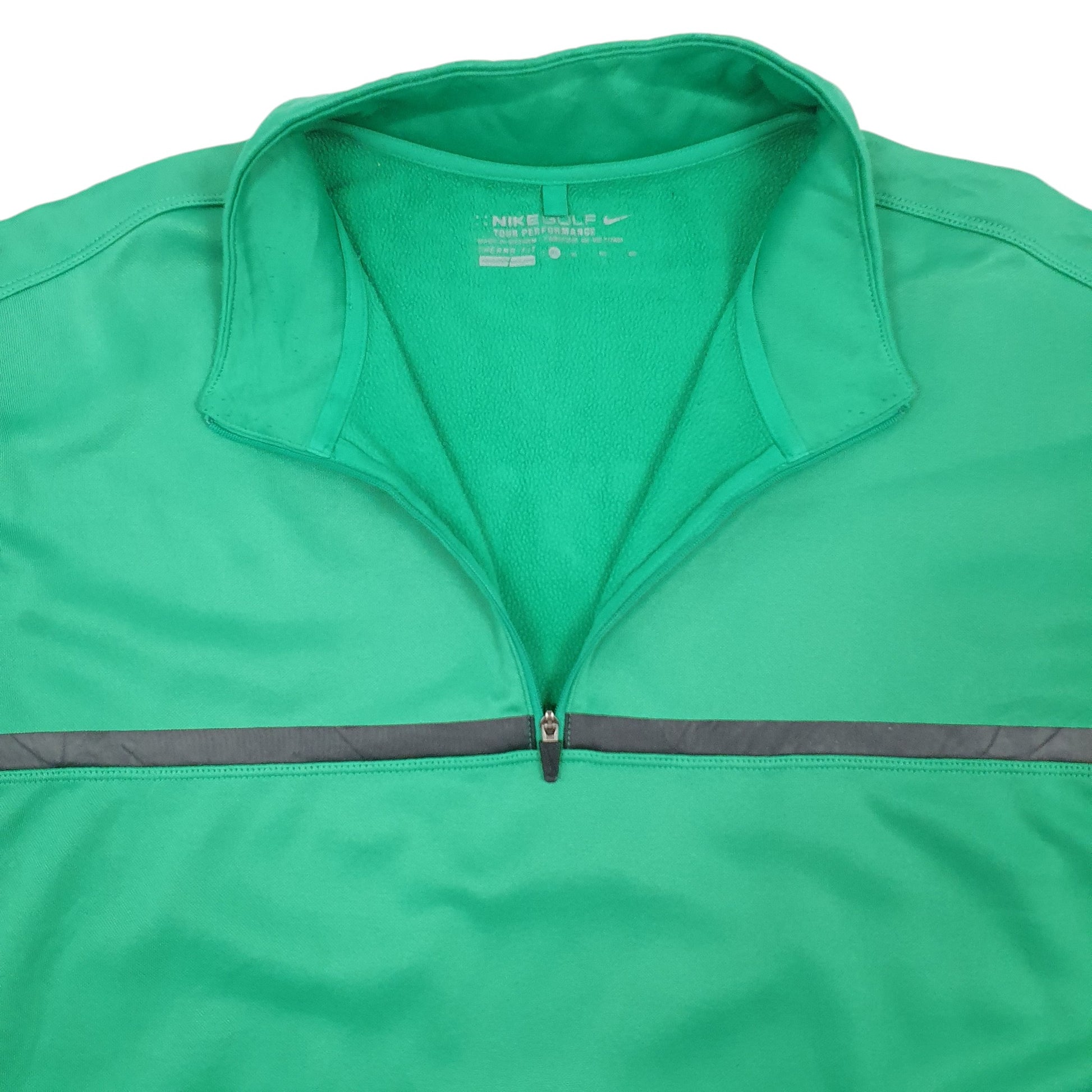 Mens Green Nike Golf Thermal Fit Greenwave Wrestling Quarter Zip Jumper