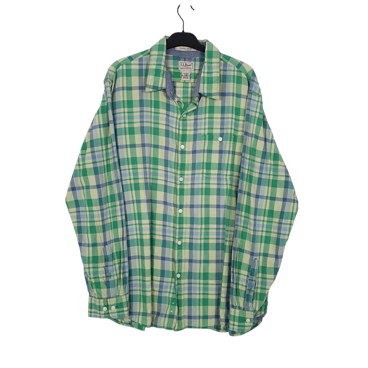Mens Green L.L.Bean  Long Sleeve Shirt