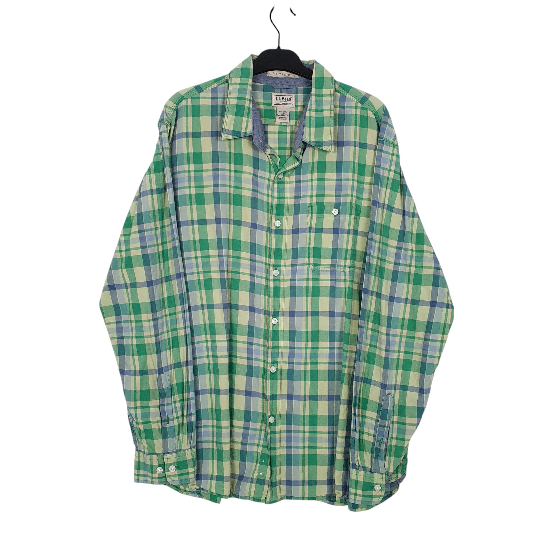 Mens Green L.L.Bean  Long Sleeve Shirt