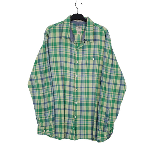 Mens Green L.L.Bean  Long Sleeve Shirt