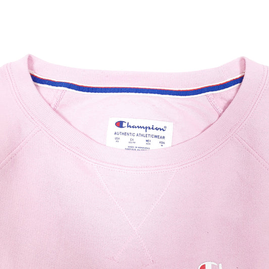 Womens Pink Champion Raglan Script Crewneck Jumper