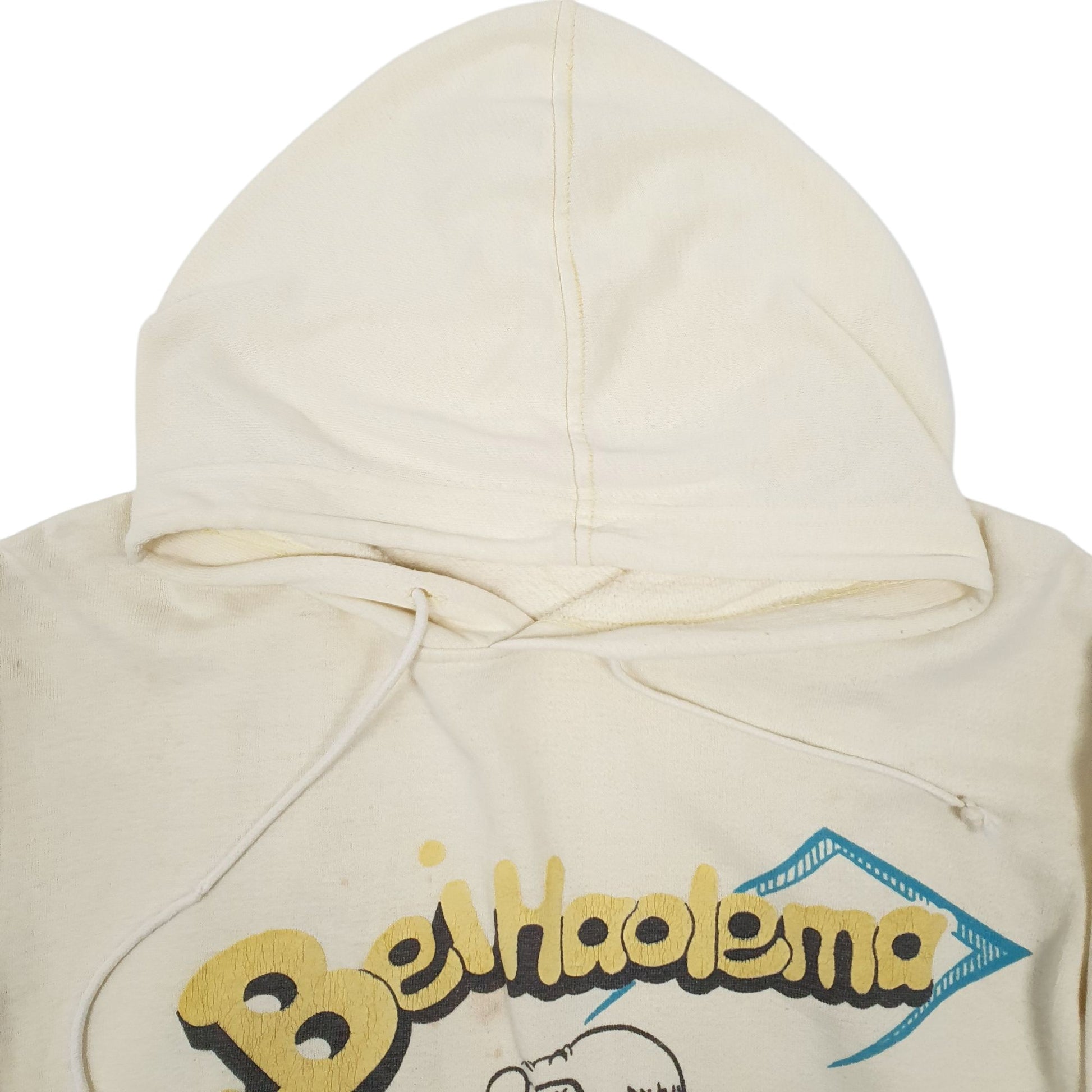 Mens Cream Unbranded Vintage Full Zip Jumper