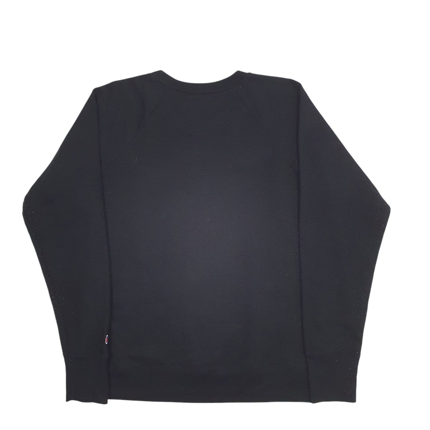 Womens Black Champion Spellout Crewneck Jumper