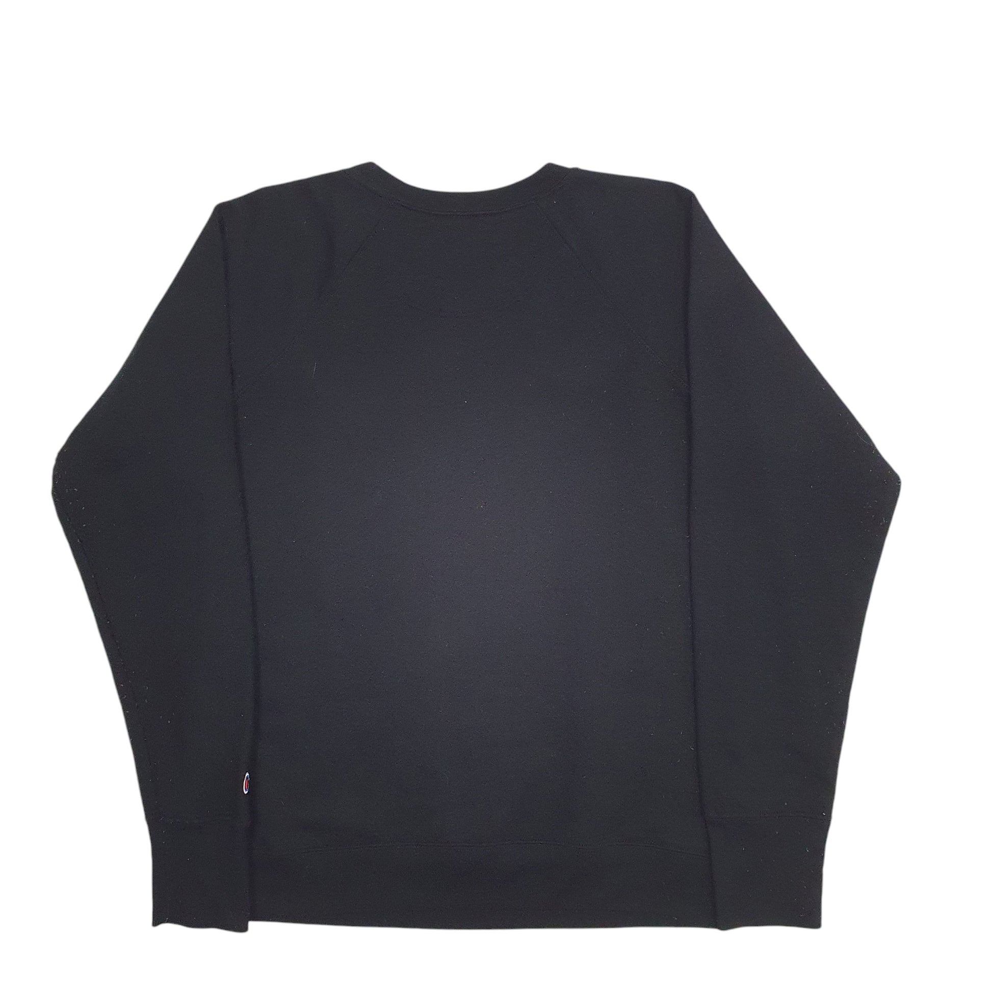Womens Black Champion Spellout Crewneck Jumper