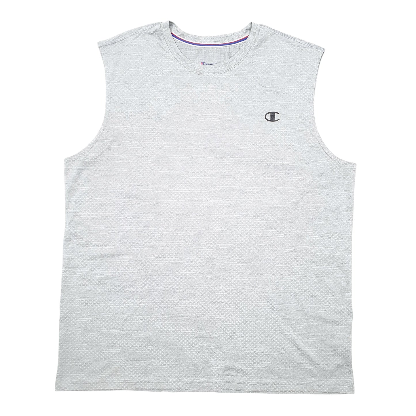 Mens Grey Champion Sleeveless Vest Active Workout Gym Short Sleeve T Shirt