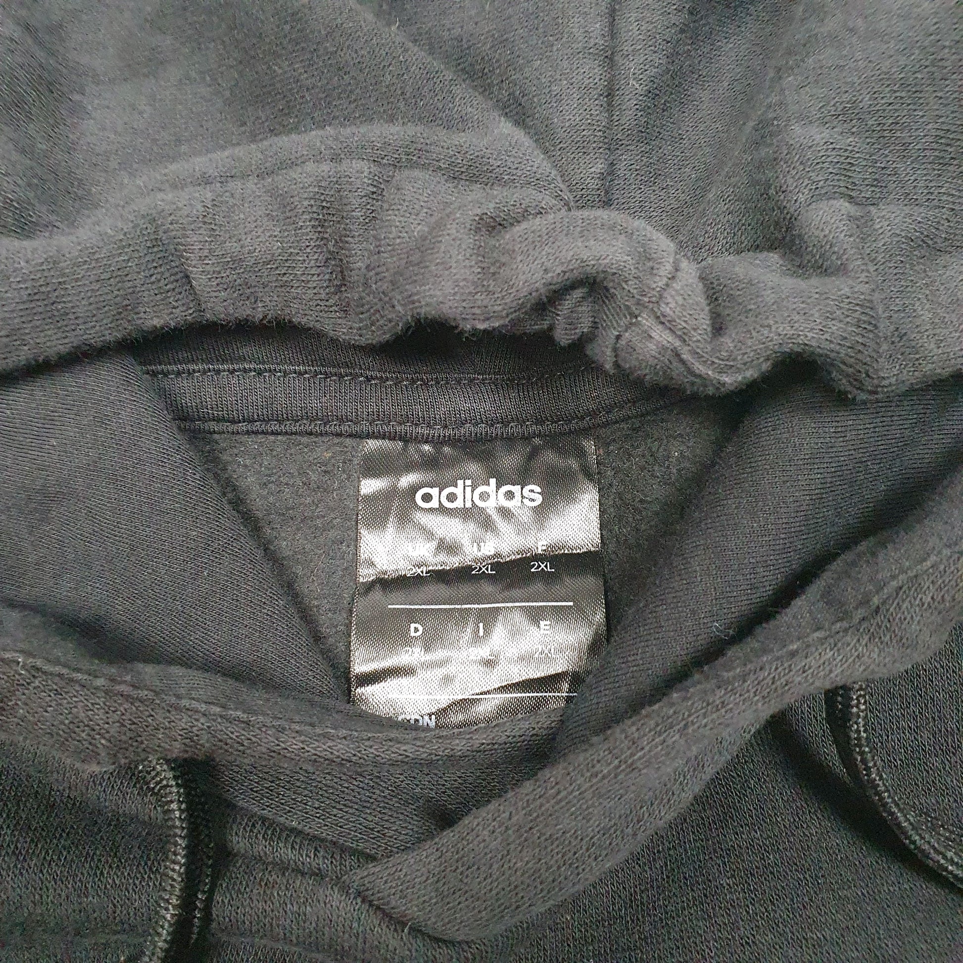 Mens Black Adidas Spellout Hoodie Jumper