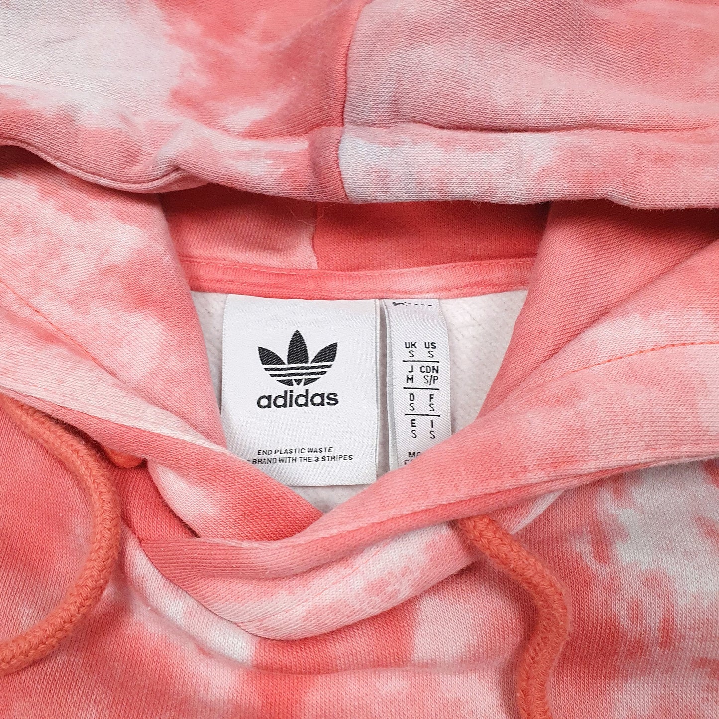 Mens Pink Adidas Tie Dye Hoodie Jumper