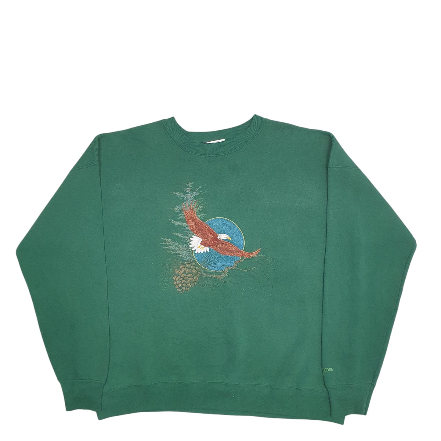 Mens Green Lee Eagle Crewneck Jumper