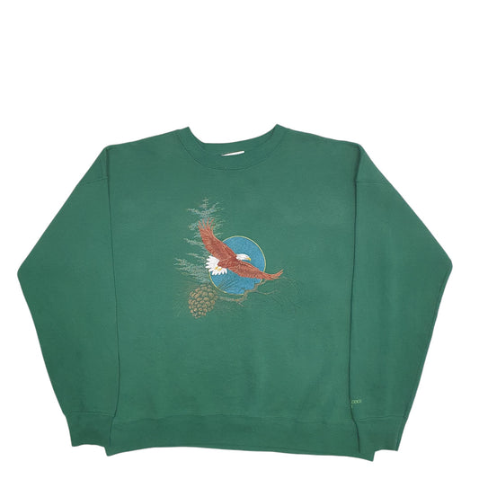 Mens Green Lee Eagle Crewneck Jumper