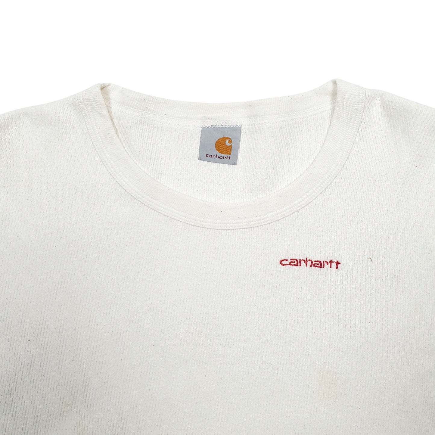 Mens White Carhartt  Crewneck Jumper