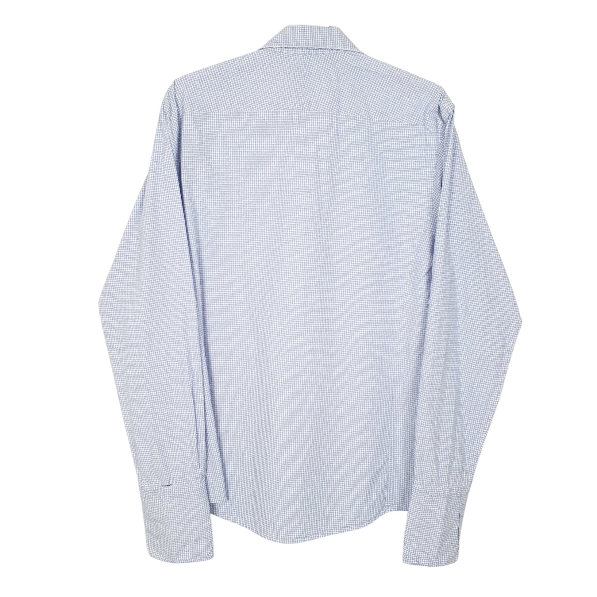 Mens Blue Pink  Long Sleeve Shirt
