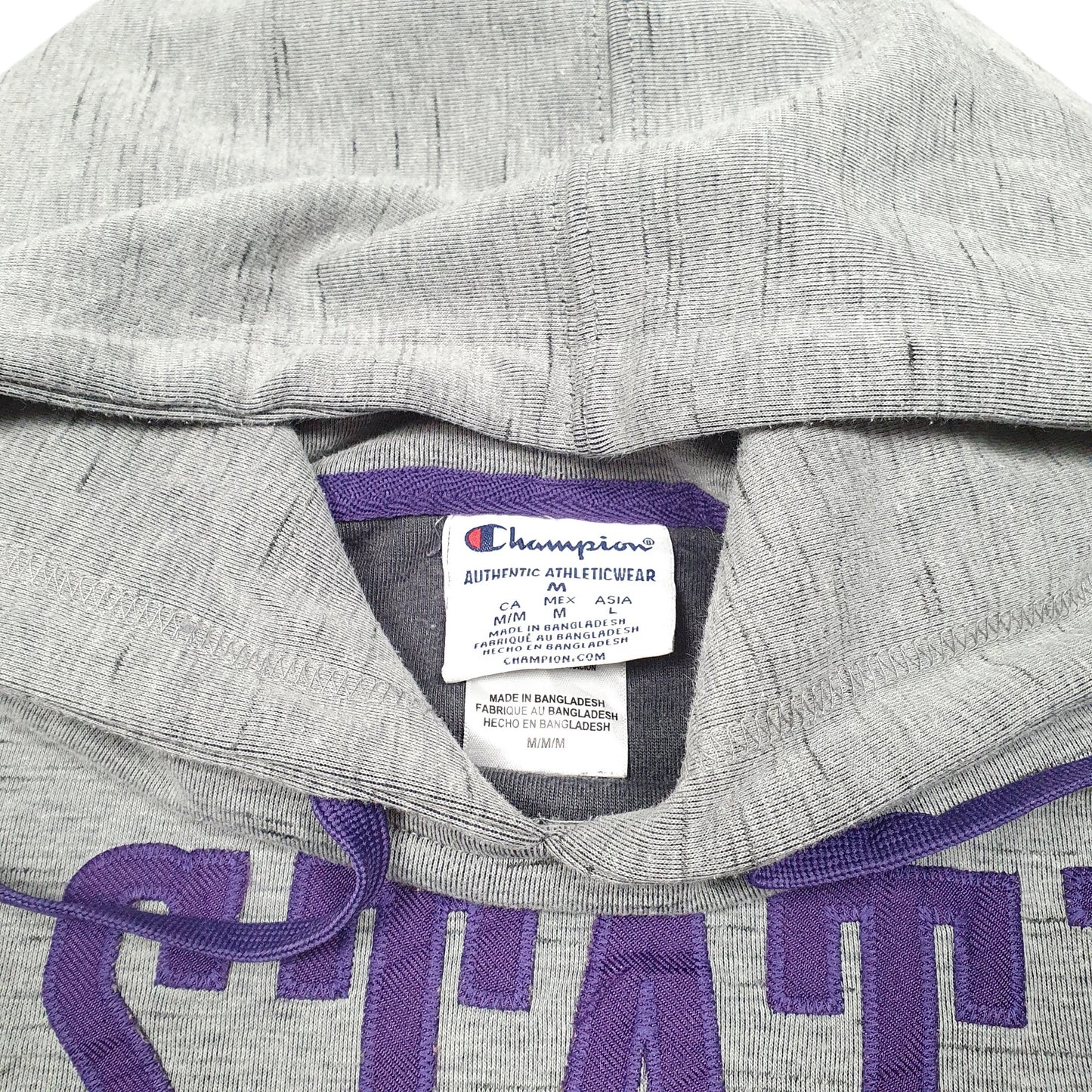 Mens Grey Champion K State Wildcats Football USA Spellout Hoodie Jumper