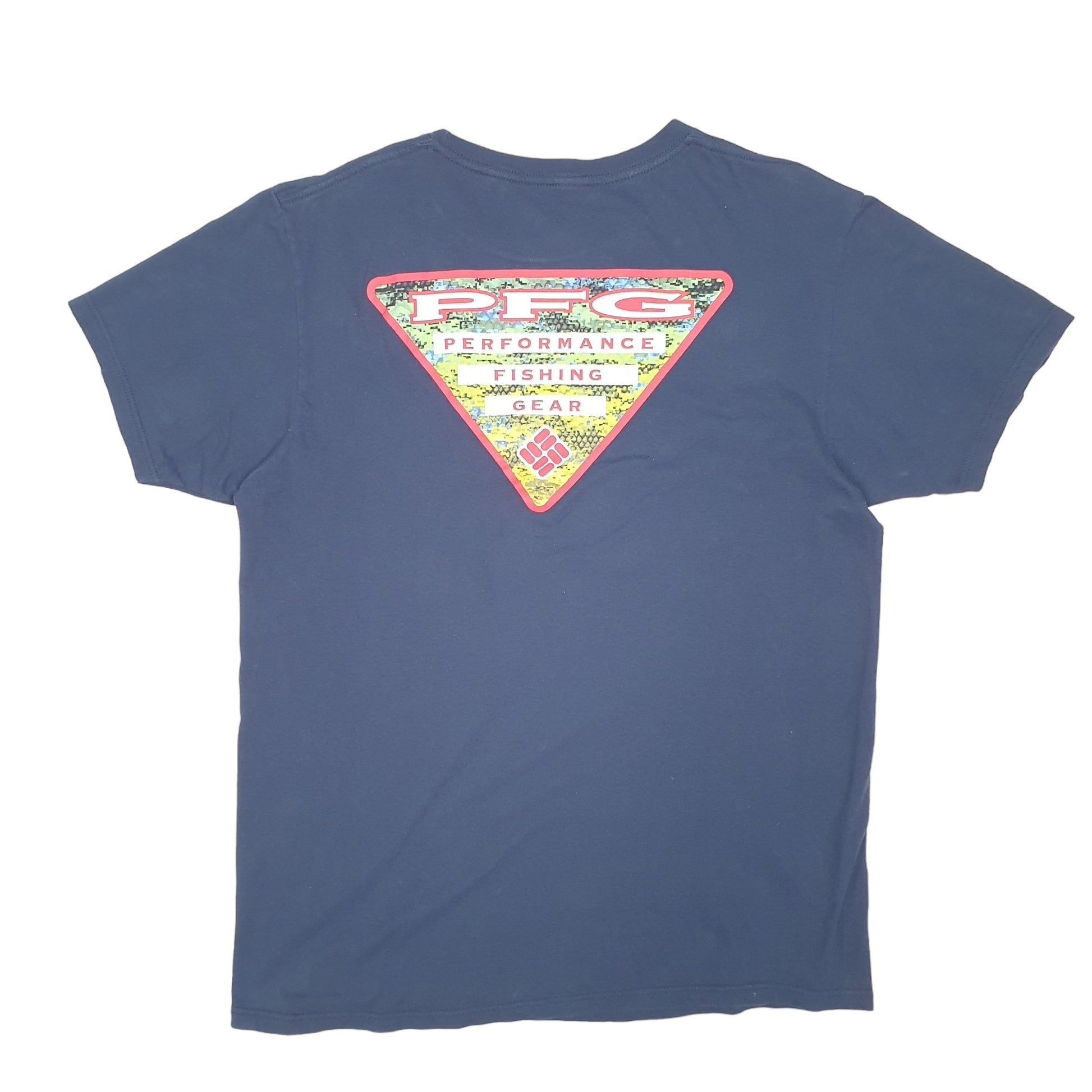 Mens Navy Columbia Sportswear PFG Fishing Short Sleeve T Shirt