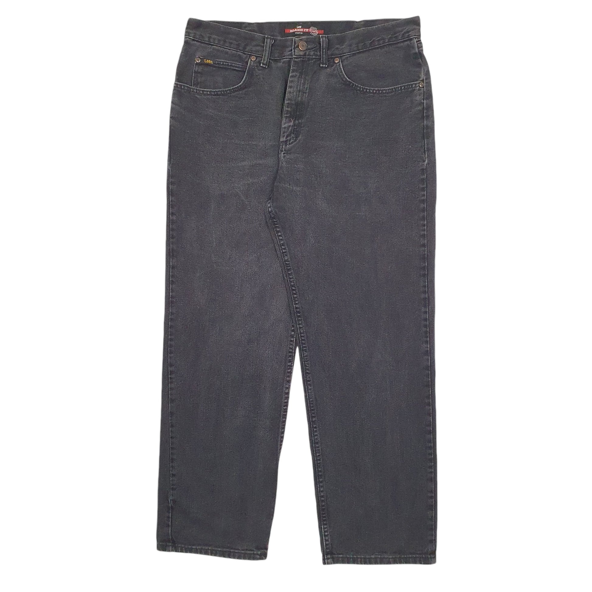 Mens Black Lee  Relaxed JeansW38 L32