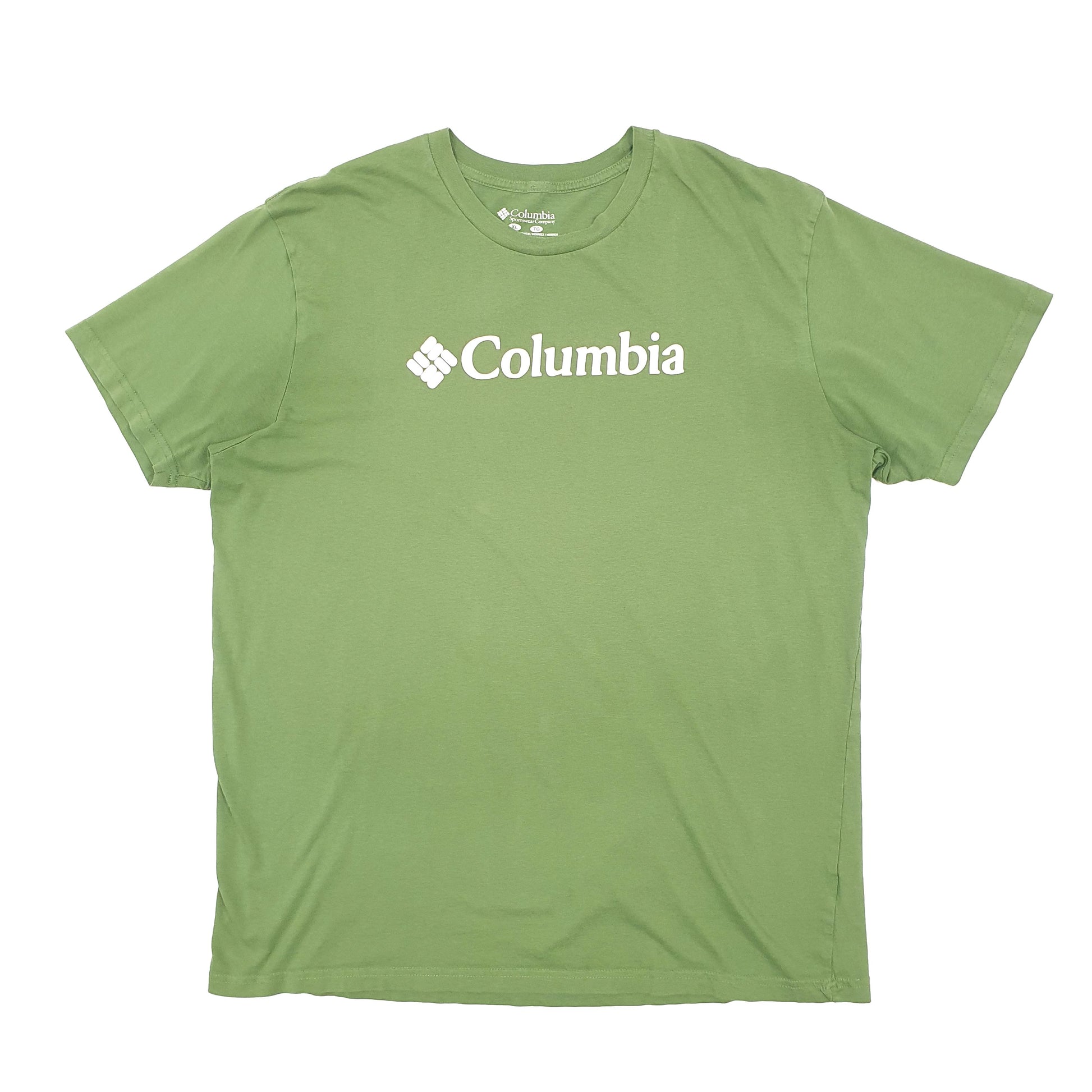 Mens Green Columbia Sportswear Spellout Short Sleeve T Shirt