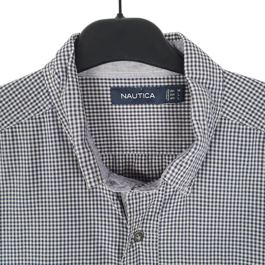 Mens Navy Nautica  Long Sleeve Shirt