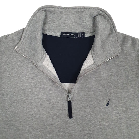 Mens Grey Nautica  Quarter Zip Jumper