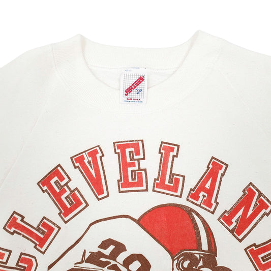 Mens White Jerzees Vintage 80s Made In USA Crewneck Jumper