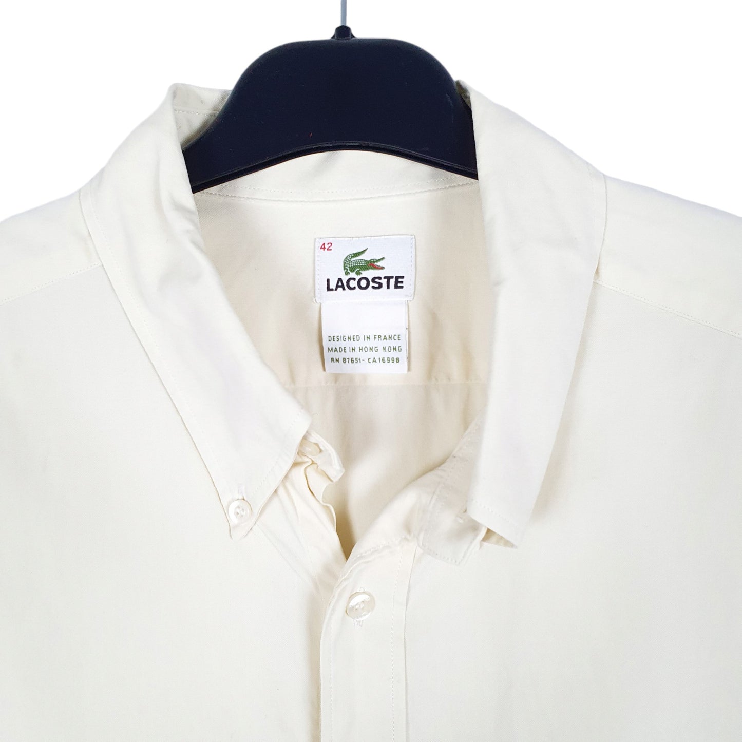 Mens Yellow Lacoste  Short Sleeve Shirt